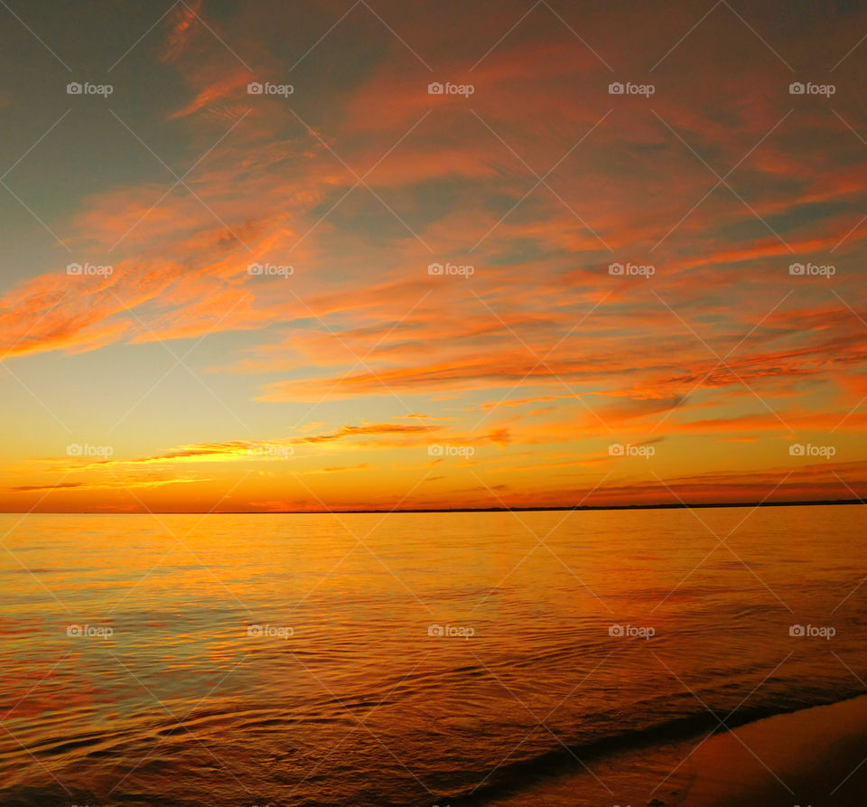 Dramatic sky over sea