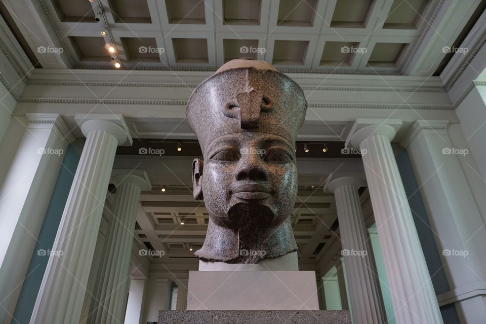 Amenhotep III statue head in the British Museum London 