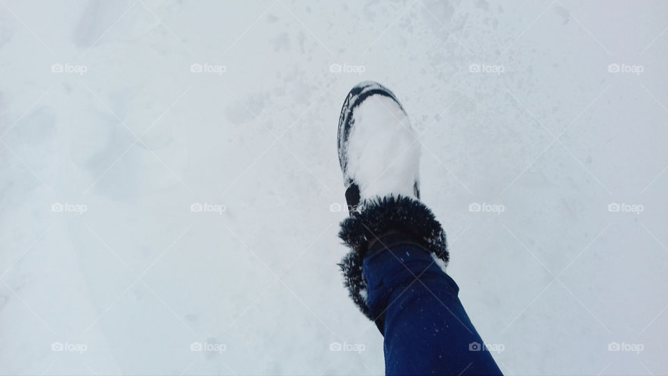 Foot in Snow