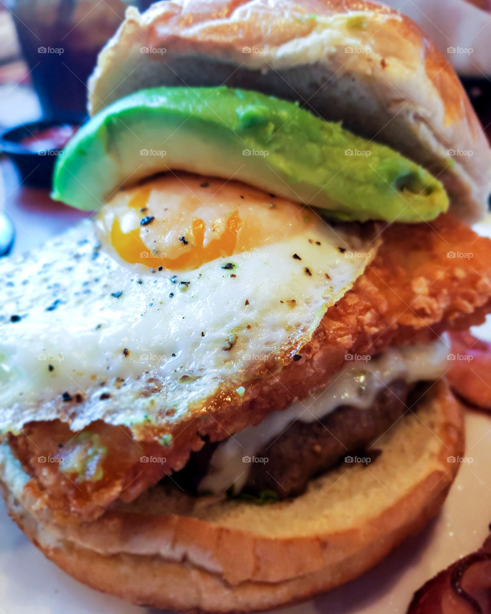 Egg Avocado Burger