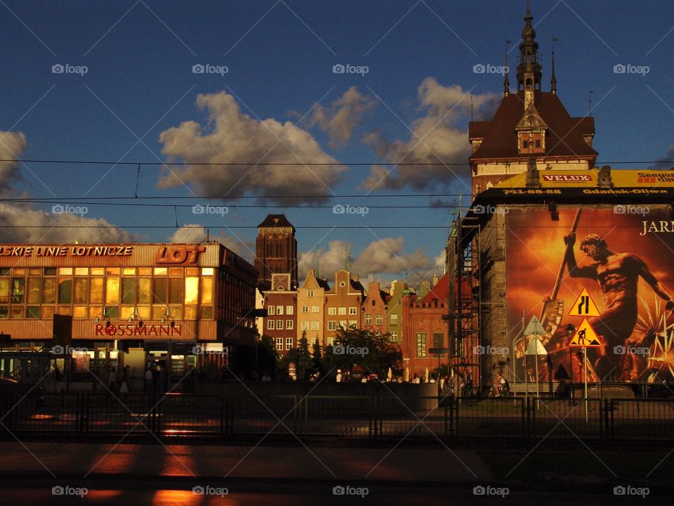 Gdansk in the sunset