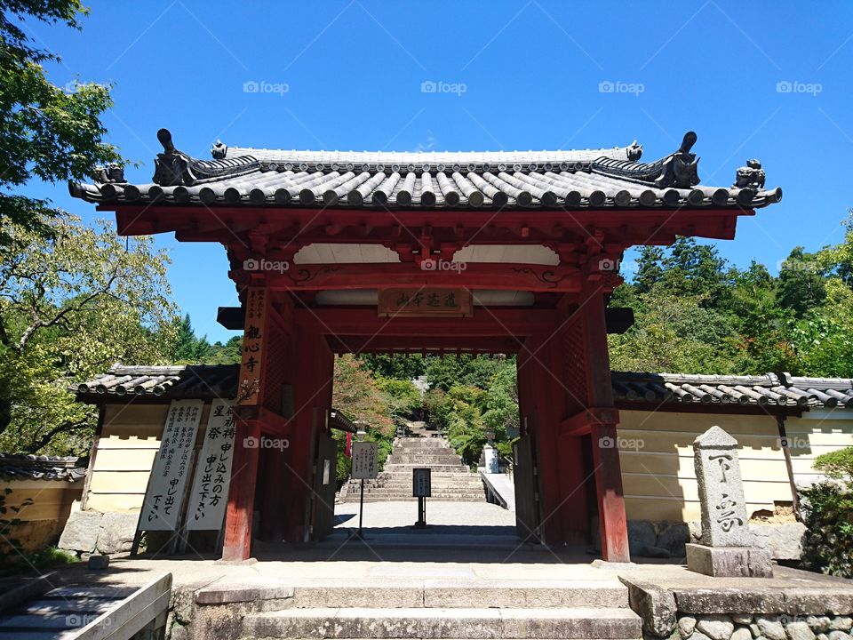 The temple gate of Japan
