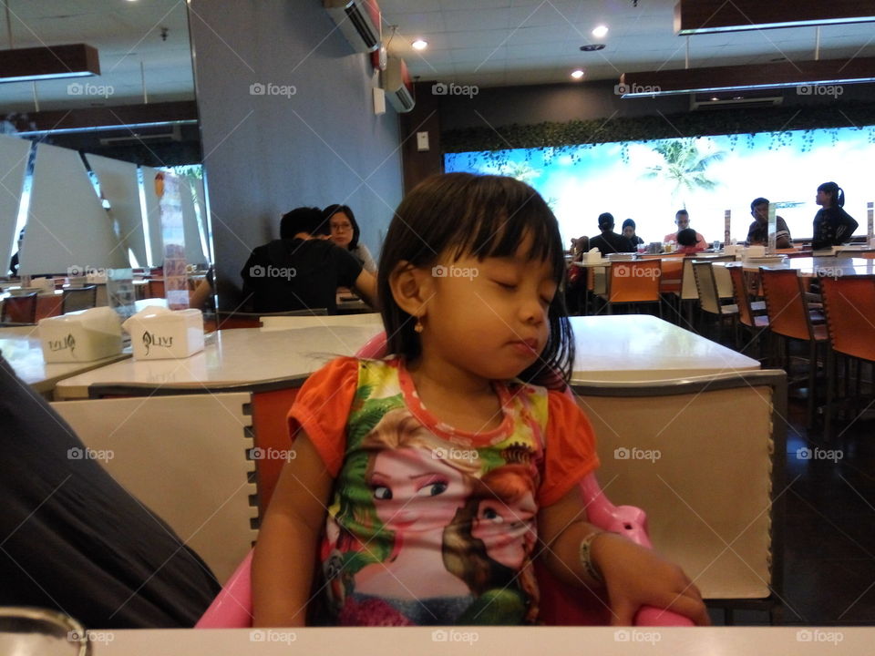 People, Child, Indoors, Restaurant, Girl