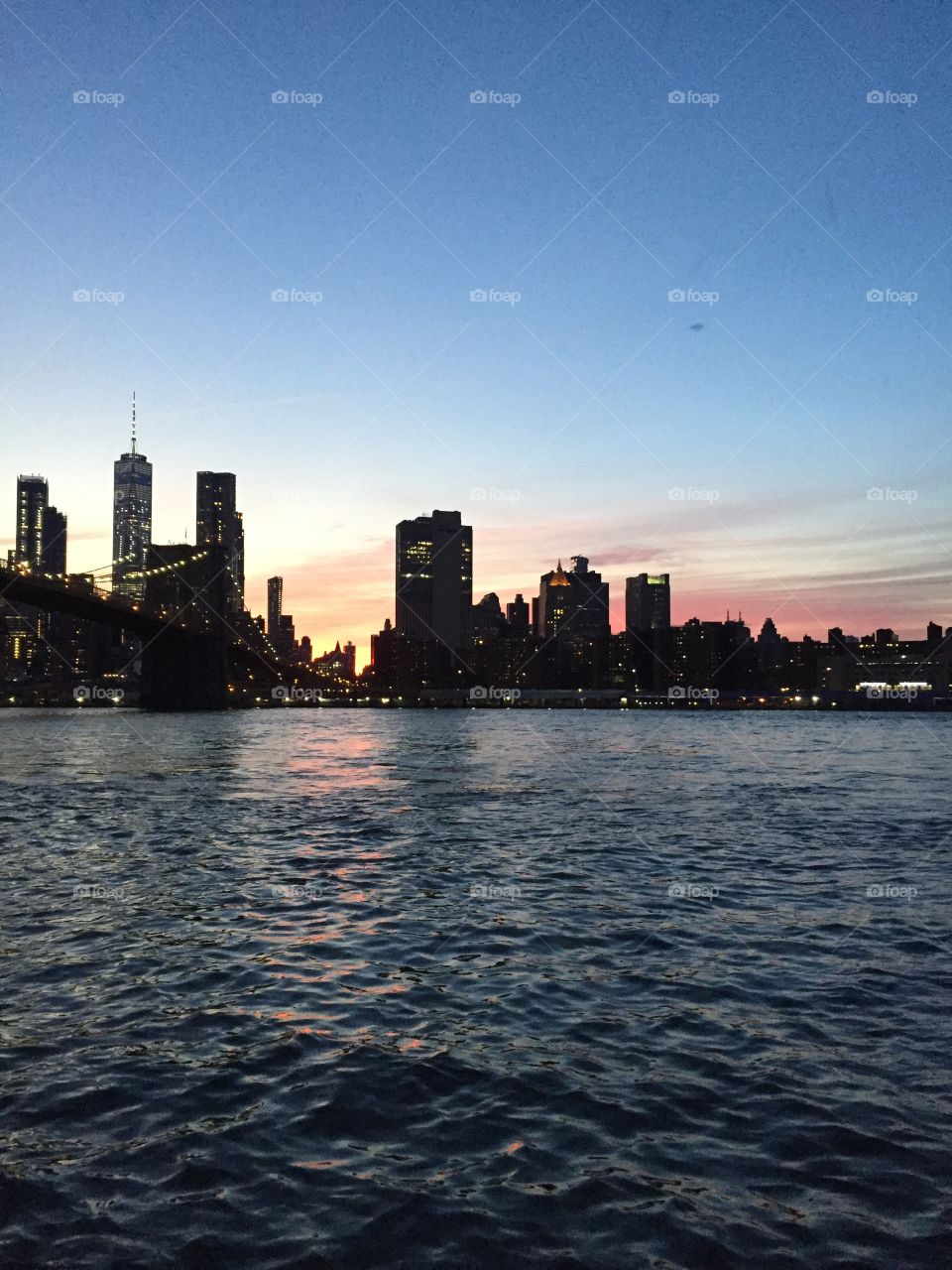 New York City from Brooklyn at dusk 