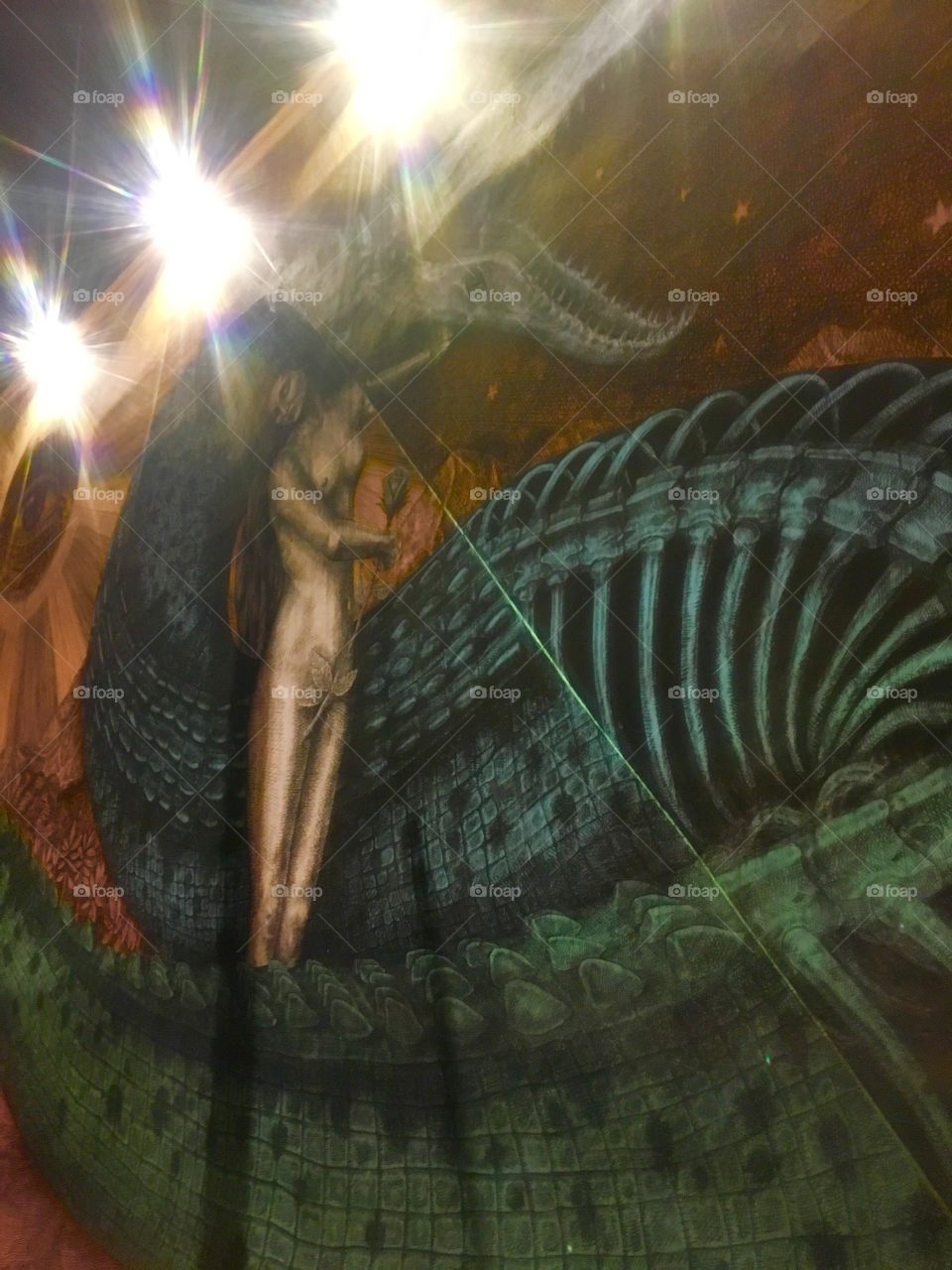 Goddess And Sea Monster Mural