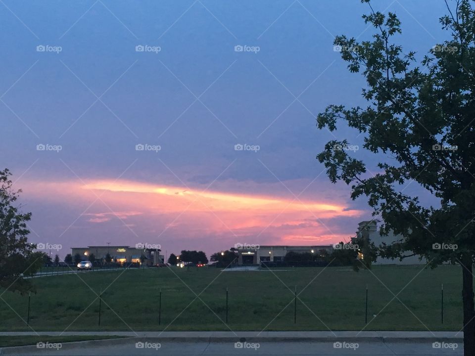Texas summer sunset