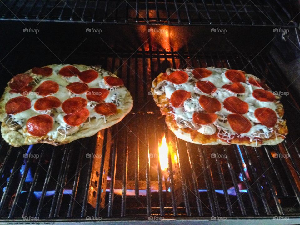 Pizza on Grill