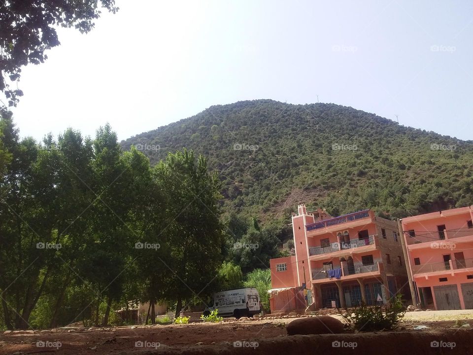 mountain in a Berber village