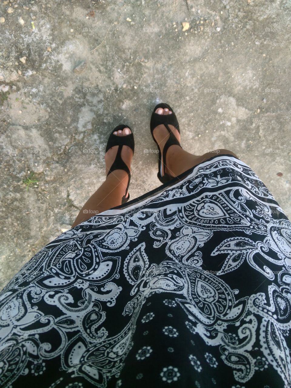 View of shoes from above