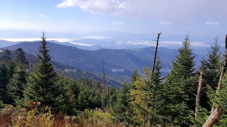 Smokey Mountains view, Clingmans Dome