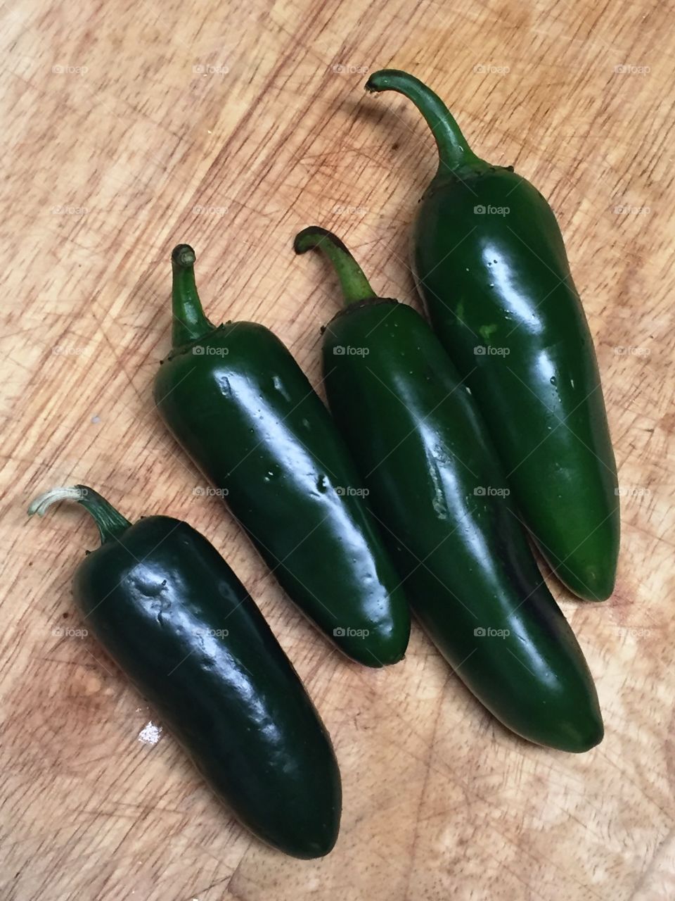 Jalapeños from above