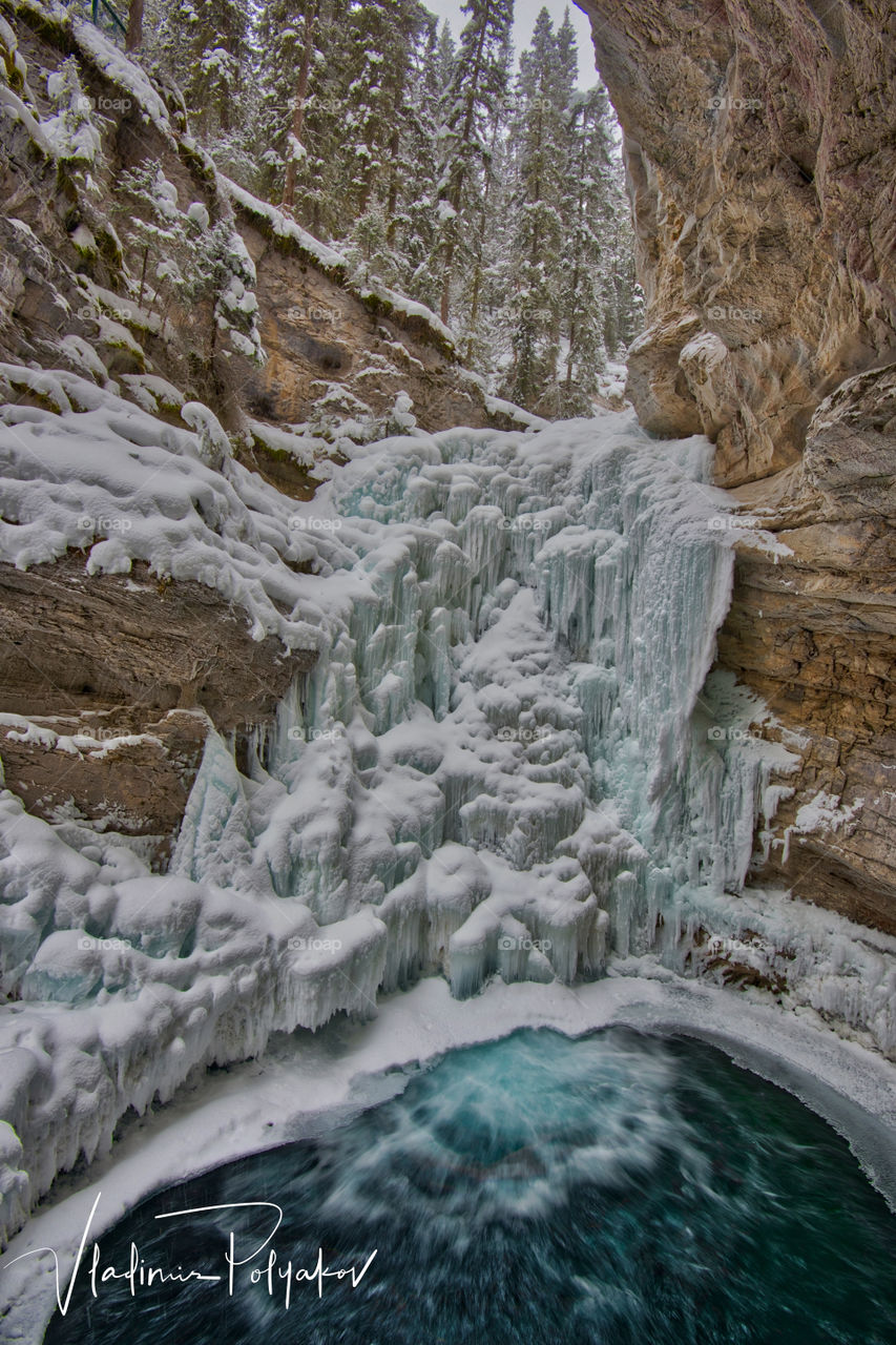Johnston Canyon lower waterfall 
Banff Canada Alberta 
