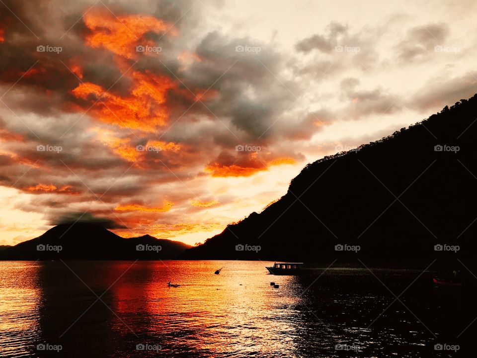 Sunset On The Water, Sky On Fire, Sunset Silhouettes, Boats On The Water 