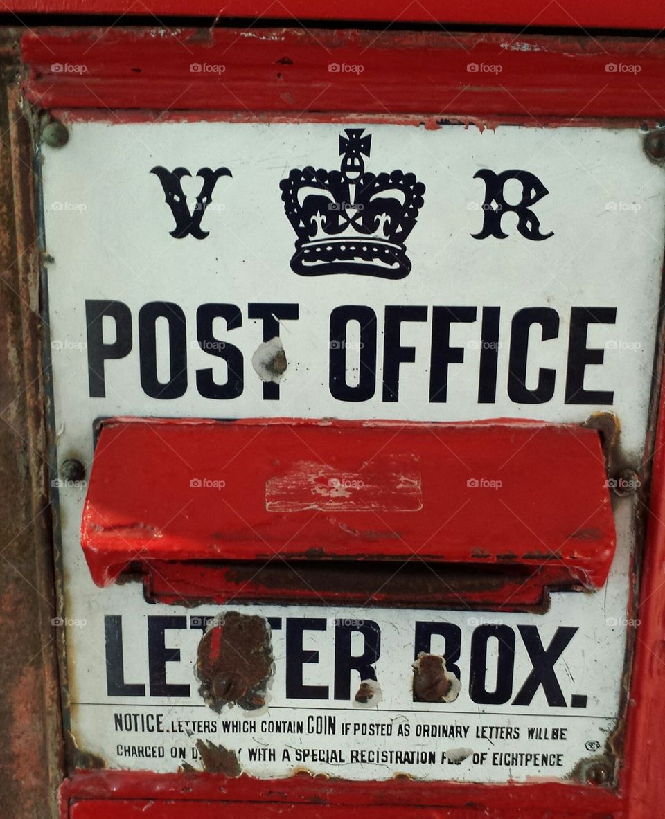Victotian Post Box Sign