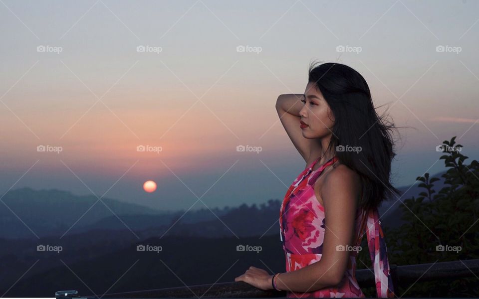 Sunset girl