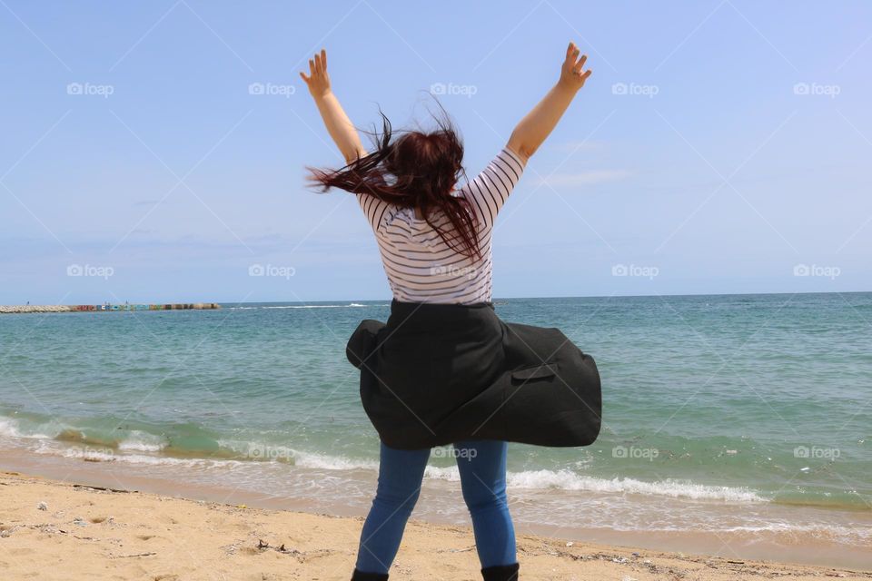 Woman by the sea