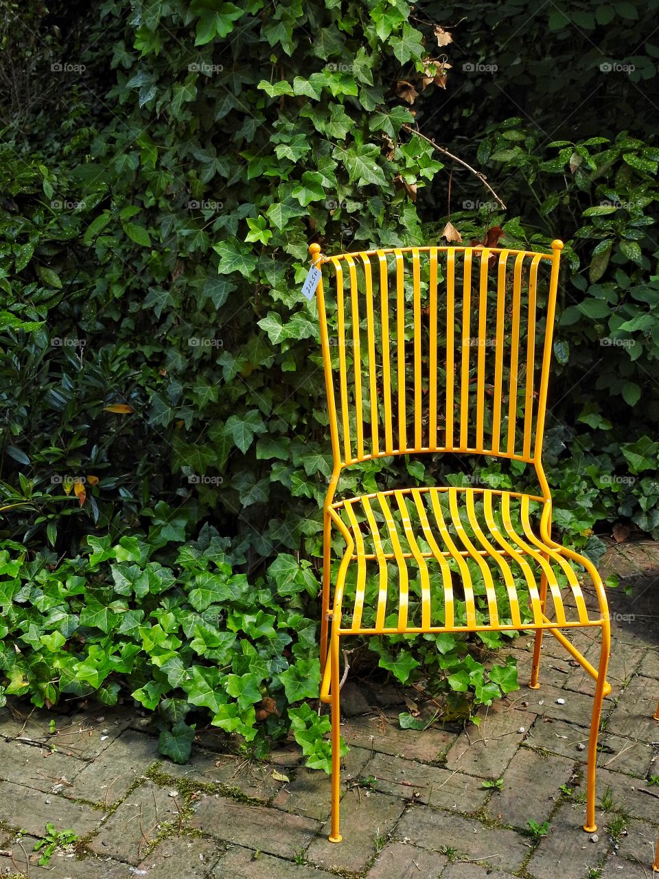 Yellow empty chair