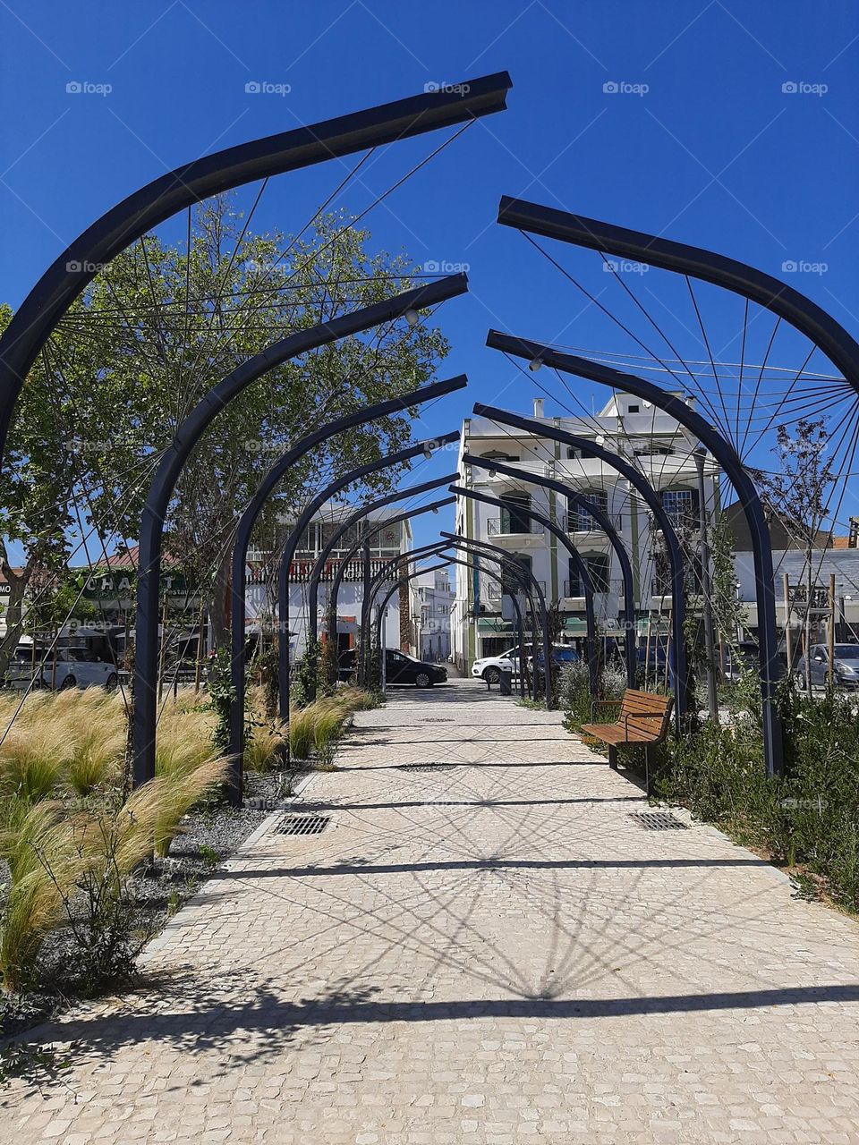 Metal Row in the Park