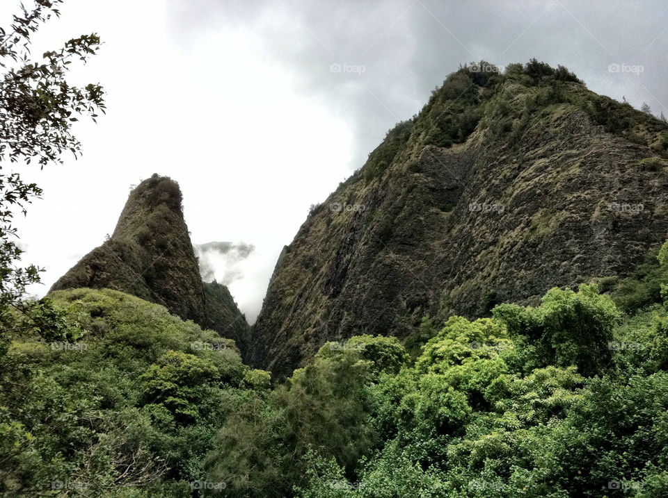 A view in Iao Valley, Maui, Hawaii