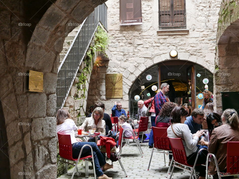 terraza pueblo vida