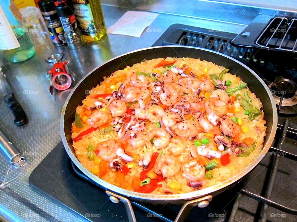 Shrimp omelette