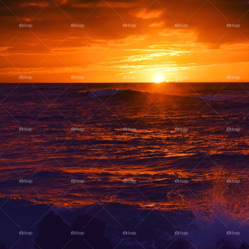 Dramatic sky at sunset