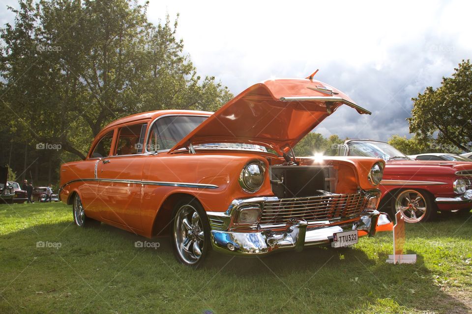 Chevrolet 1956. Orange Chevrolet 1956