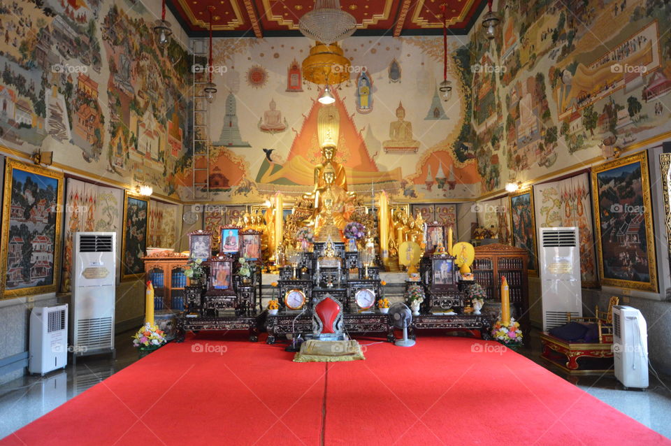 Buddhist temple shrine bangkok thailand