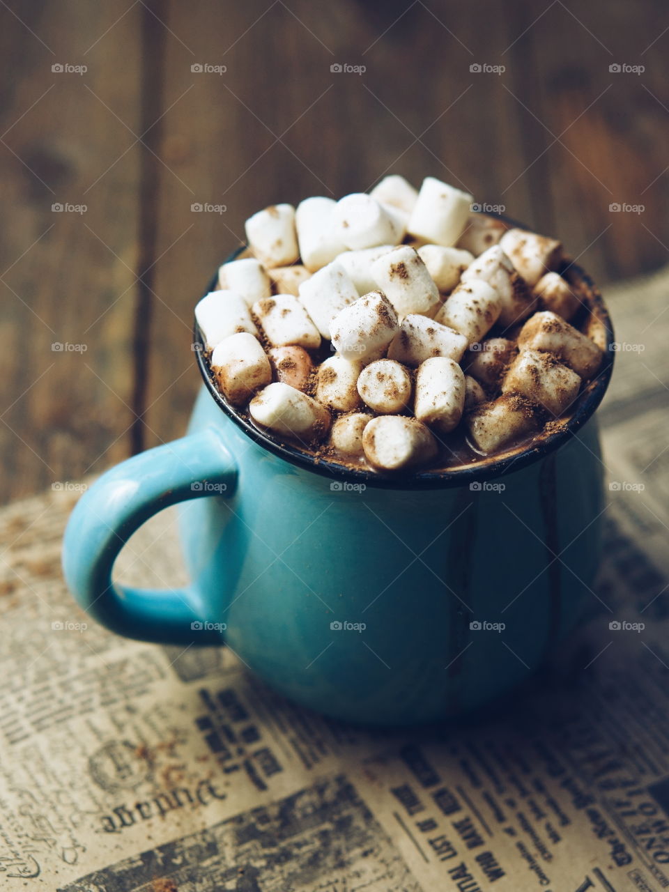 hot chocolate and marshmallow