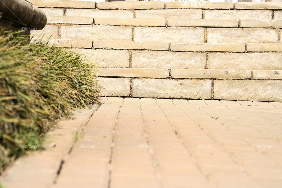 Rectangles are all around us, as seen in this picture of rock paving and steps. 