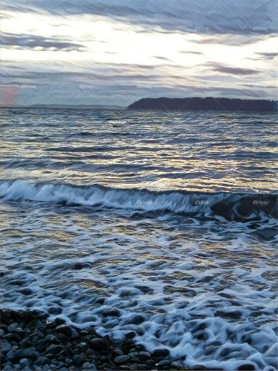 Everett Beach at Sunset