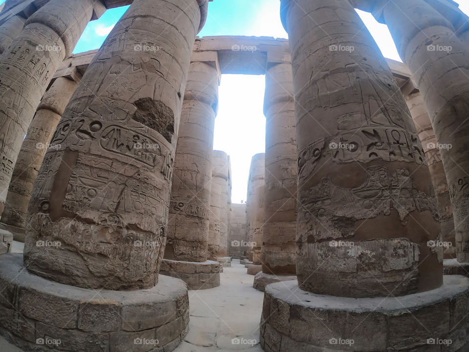 The greatest cathedral in the world , Great  of Karnak in Egypt