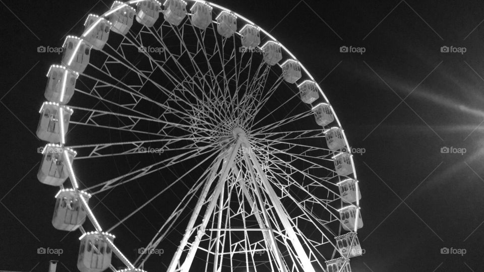 Ferris wheel in Black and White 