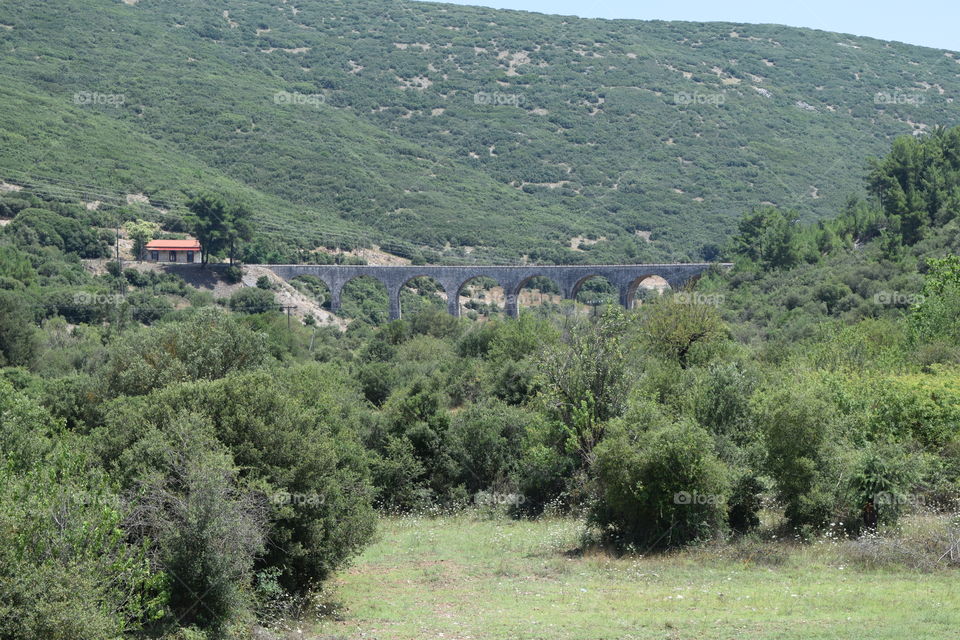 Greece, stone bridge. Greece, Stone bridge