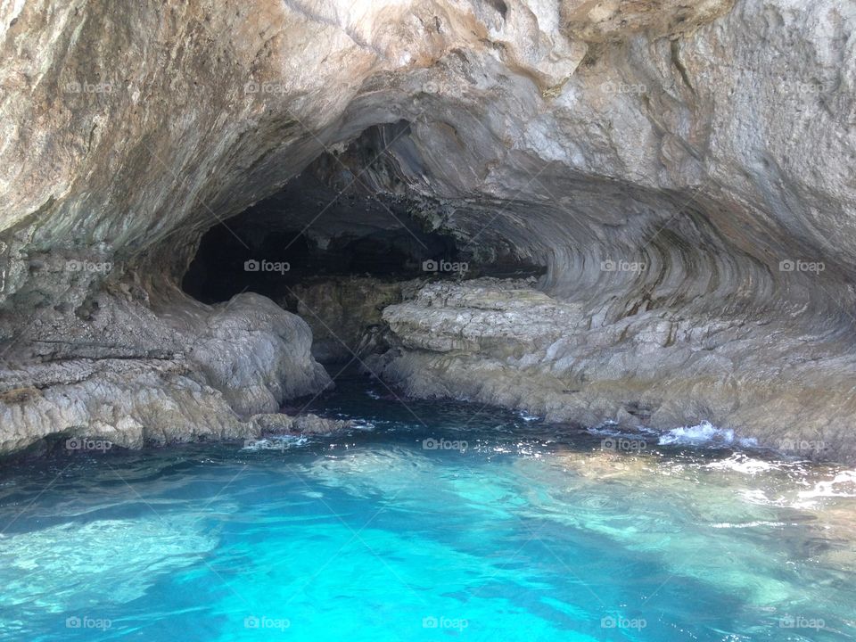 Crystal clear waters, Capri Island. Capri Island, Italy