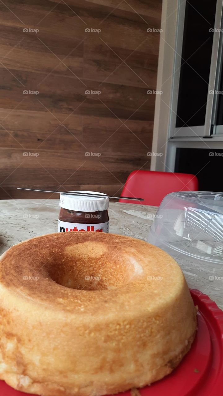 Corn cake and nutella