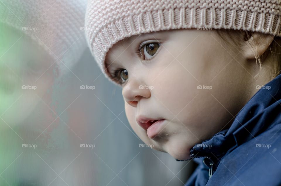 Portrait of cute small girl