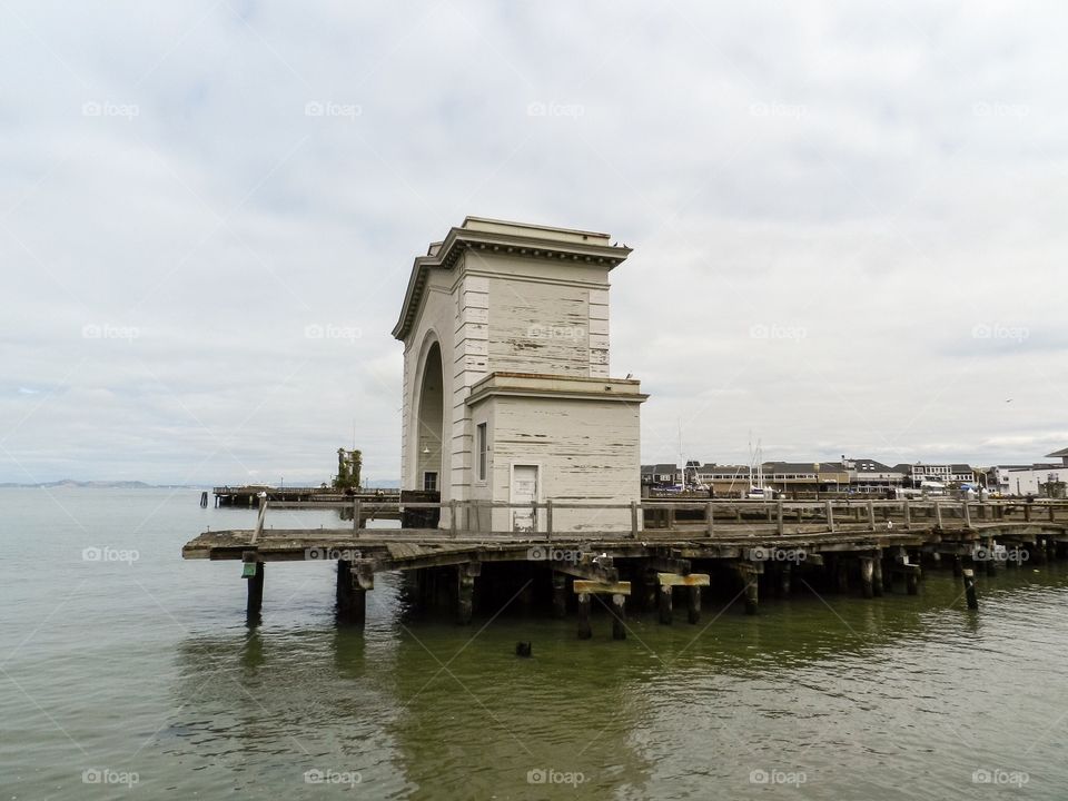 Landmark pier gate at embarcadero in San Francisco 