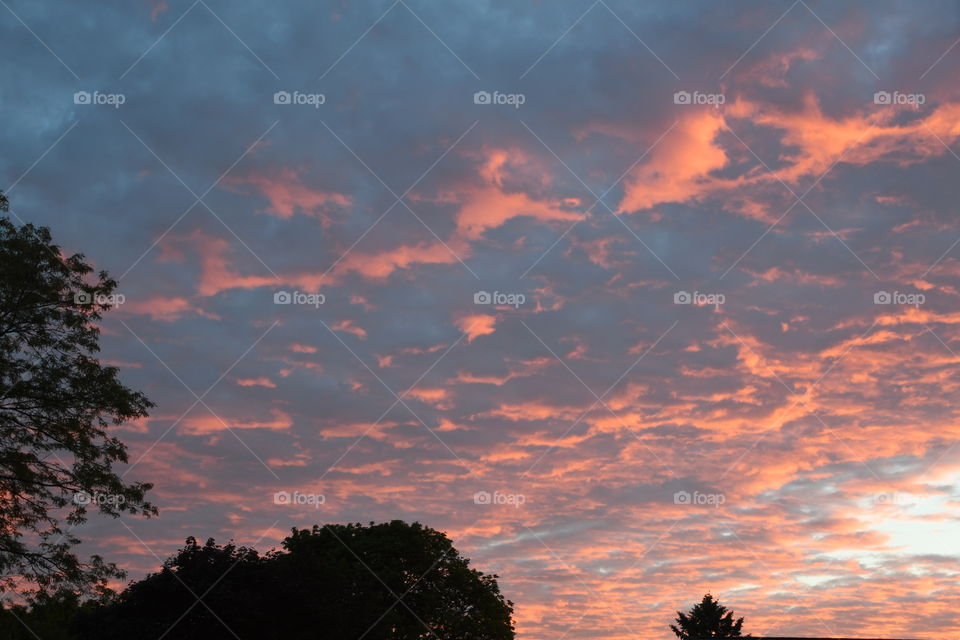 red cloudy sky horizontal