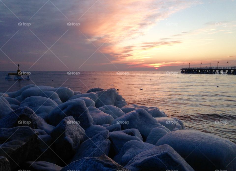 Sunset, Dawn, Water, Sea, Beach