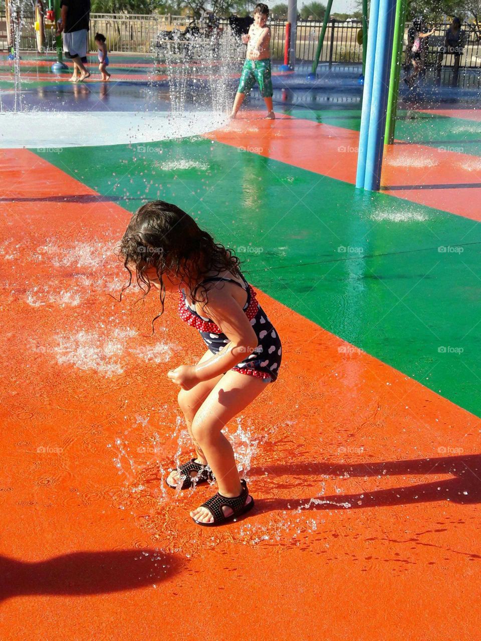 girl splashing