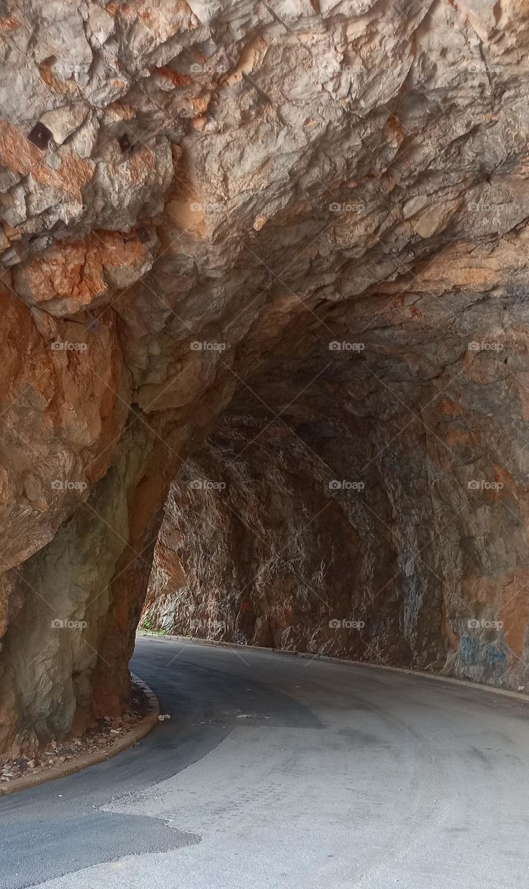 the tunnel through the mountain