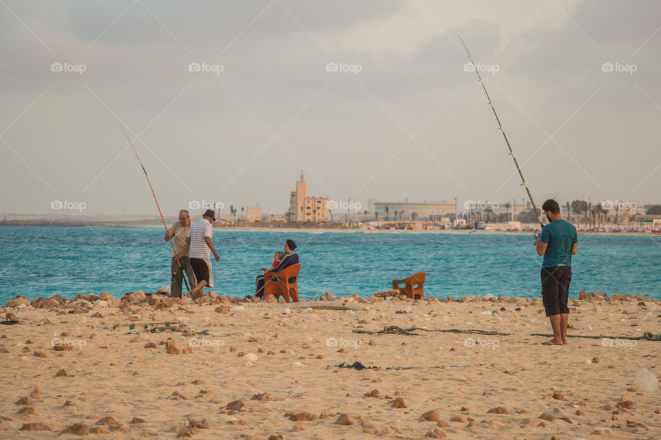 People fishing
