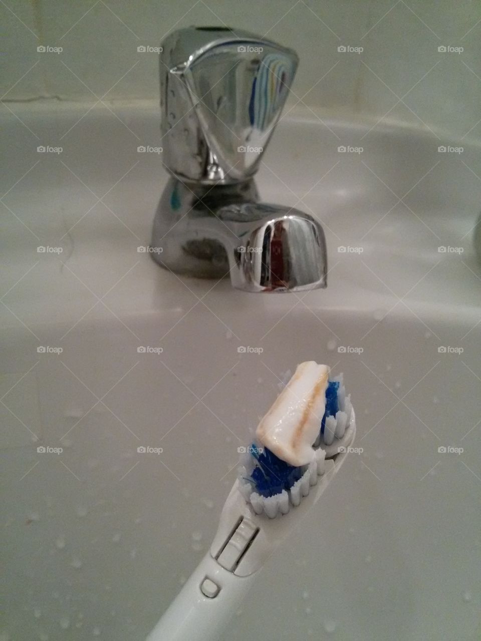 washing teeth