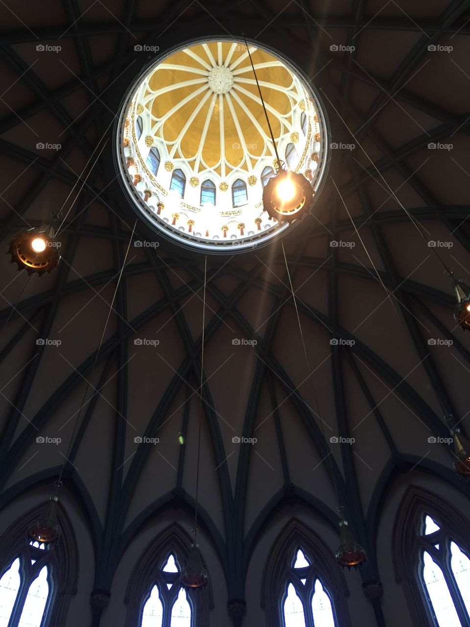 Low angle view of ceiling 