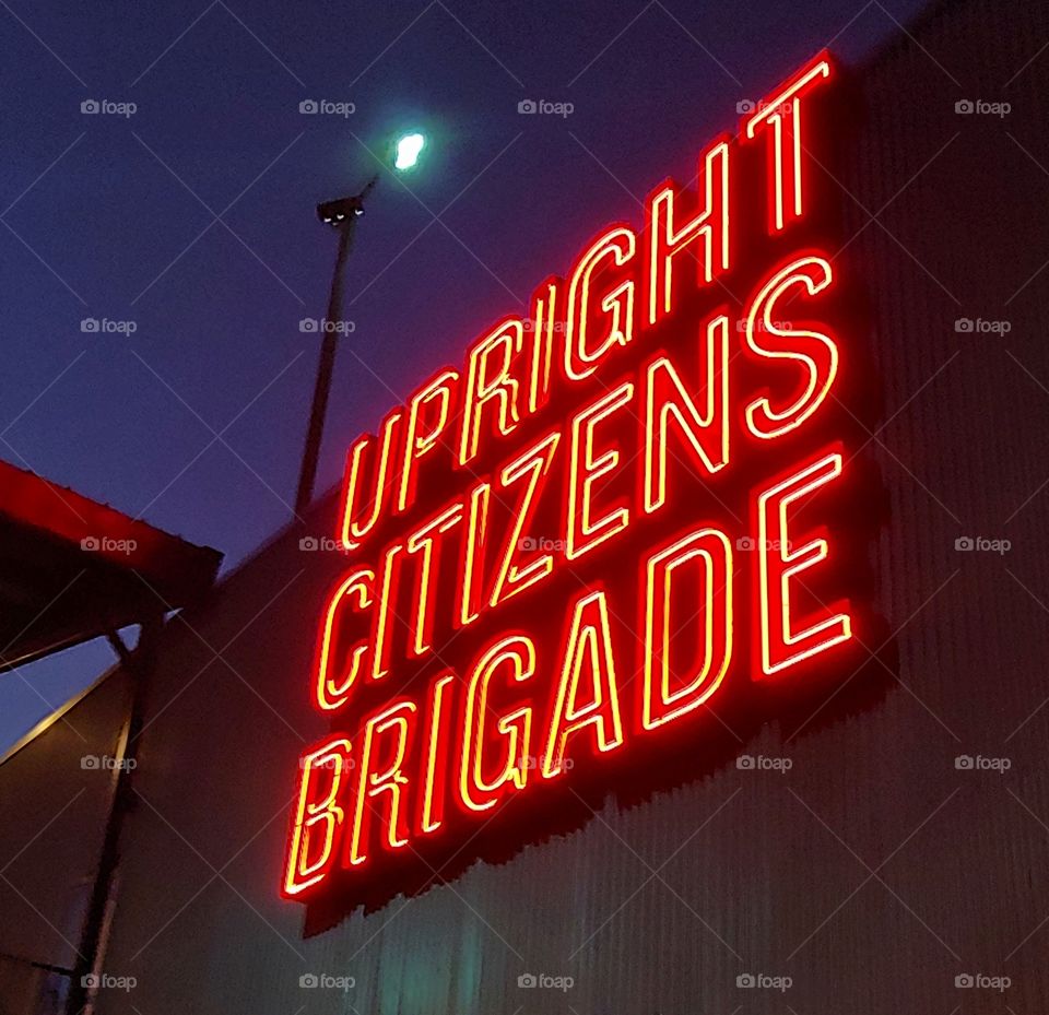 Outside of the Upright Citizens Brigade (UCB) theater in Los Angeles California