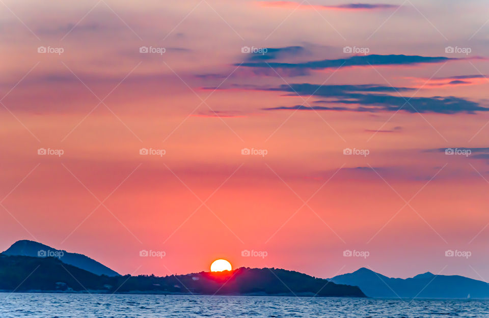 Sunset over Adriatic Sea