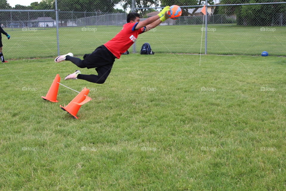 Goalkeeper practice 