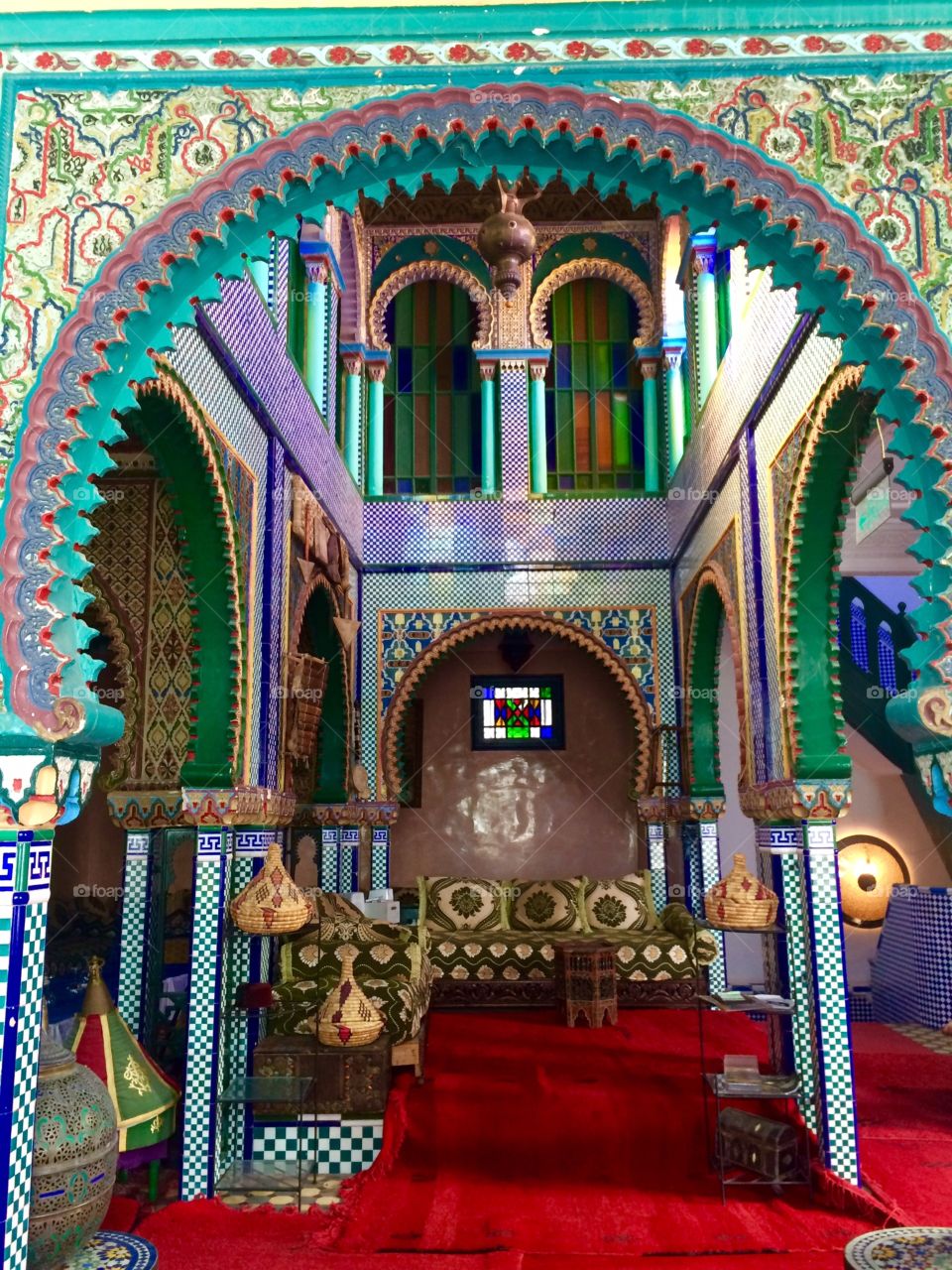 Inside a restaurant in Tangier, Morocco 