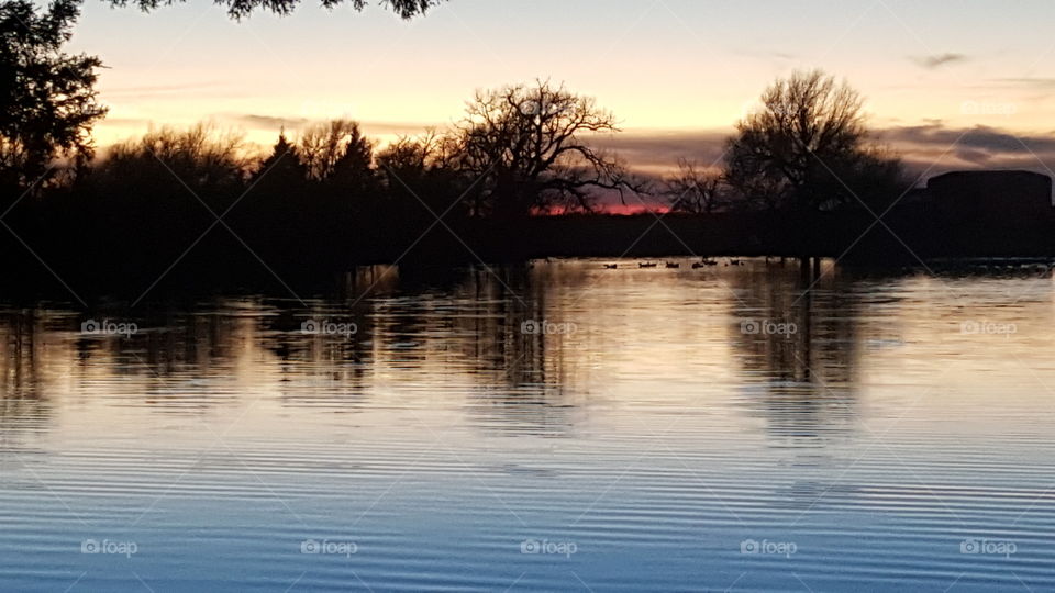 lake sunset